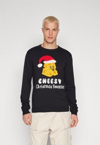 Jack & Jones JORFESTIVE XMAS CREW NECK - Strickpullover - black