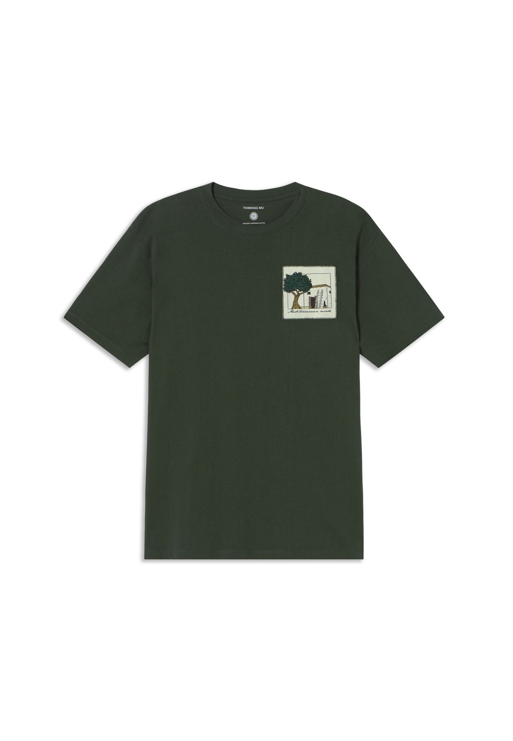 black and pine green graphic tee