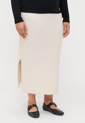 ONLY Carmakoma CARJEANETT LIFE SKIRT - Pencil skirt - birch