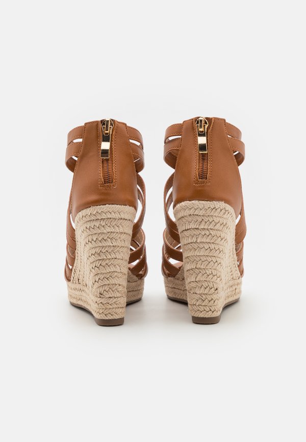 High heeled sandals - cognac2