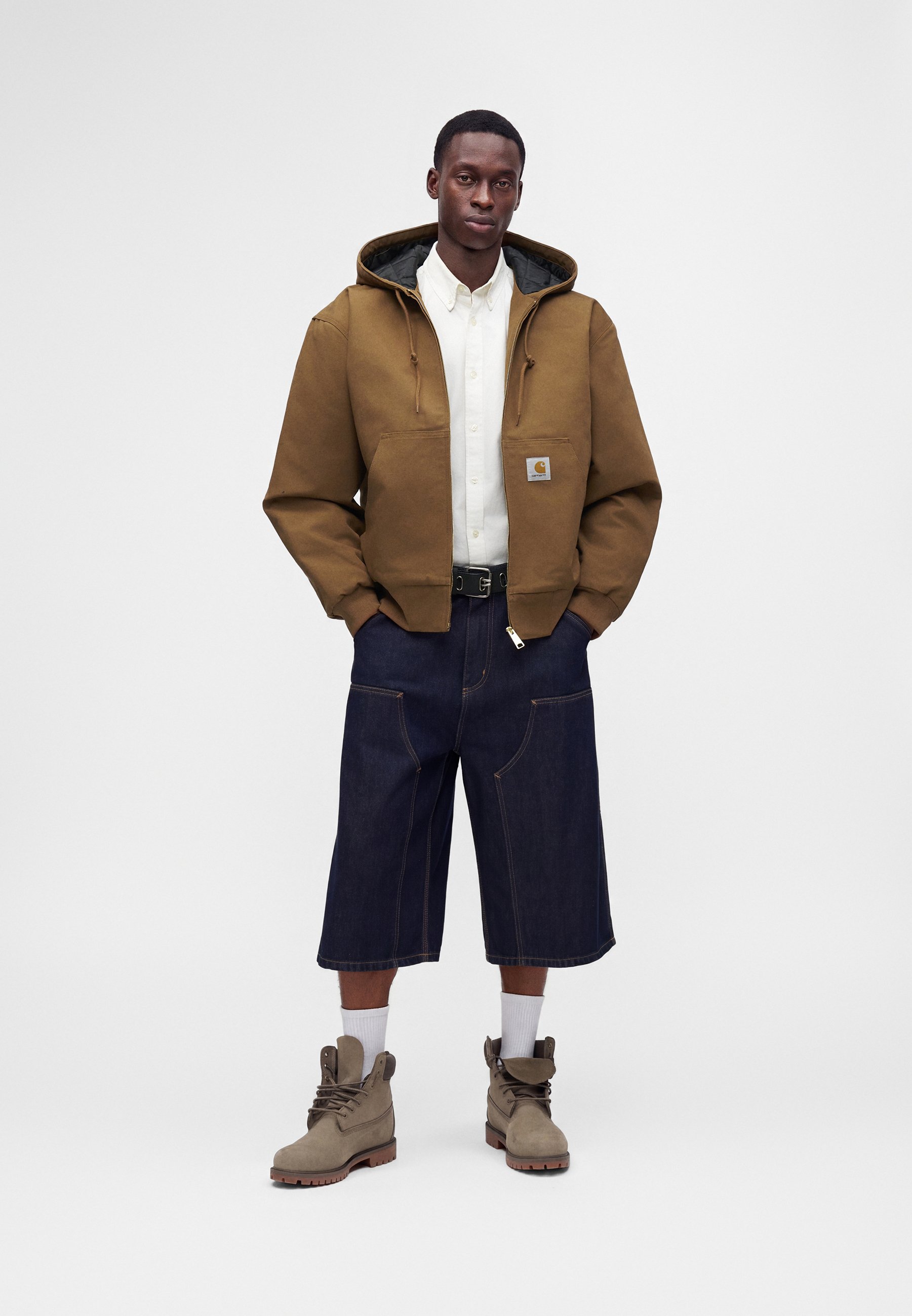 Carhartt WIP MADERA JACKET - Light jacket - jasper/black/brown