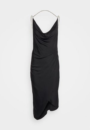 ILA CHAIN COWL NECK MIDI DRESS - Robe de soirée - black