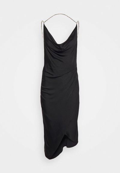 Et Ochs ILA CHAIN COWL NECK MIDI DRESS - Koktélruha / Partiruha - black