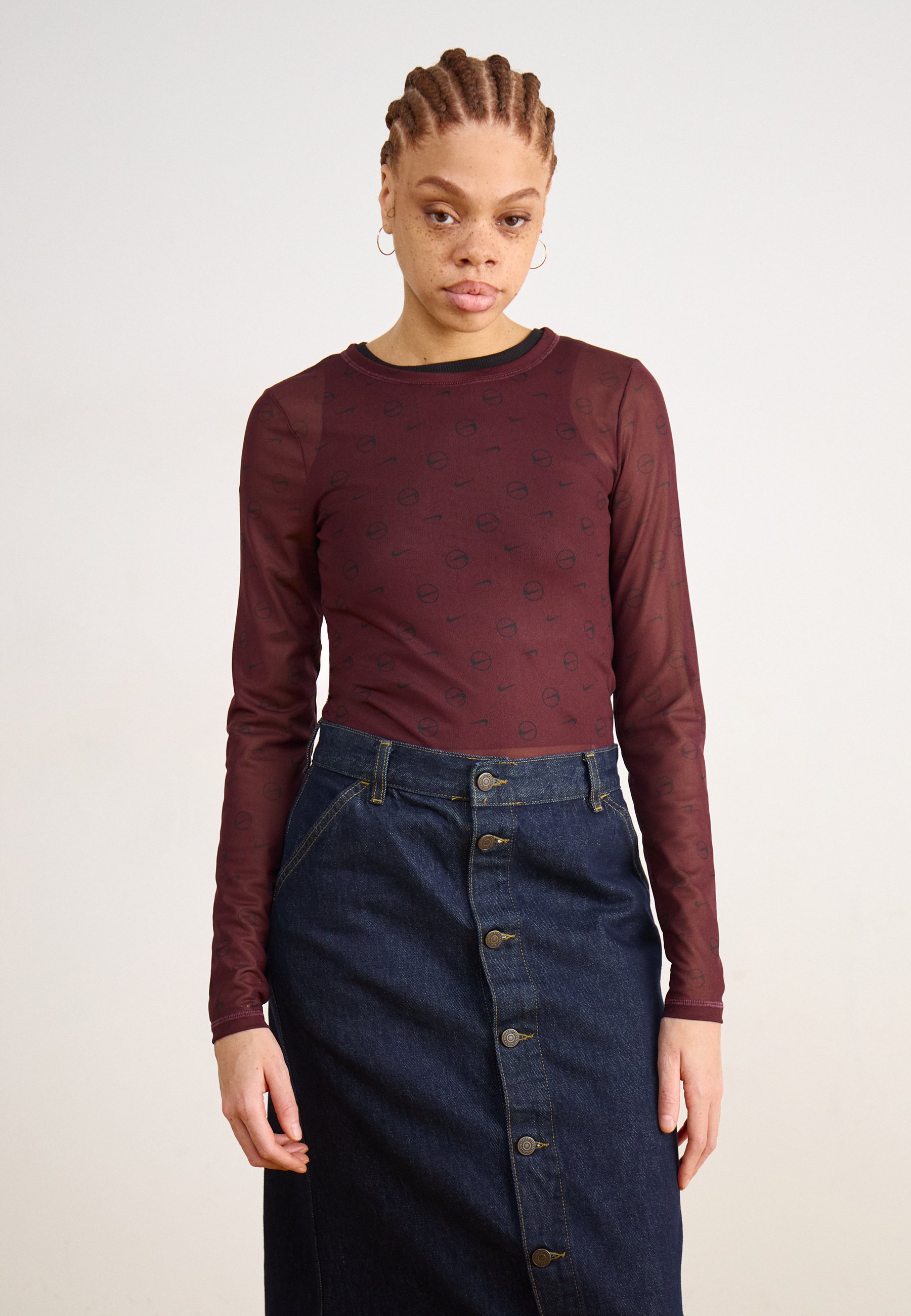 nike long sleeve maroon