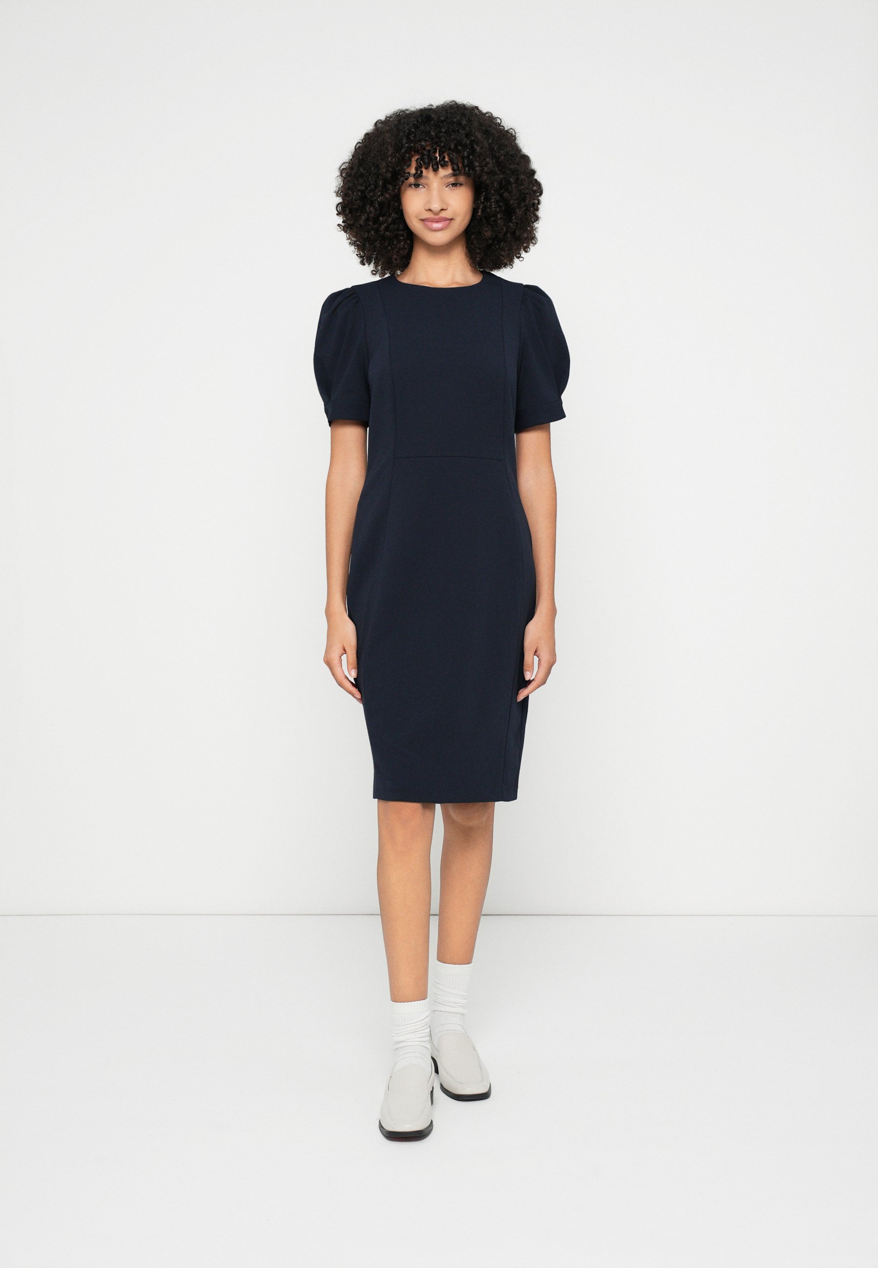 DKNY BALLOON JEWEL NECK SHEATH - Day dress - dark navy/dark blue - Zalando