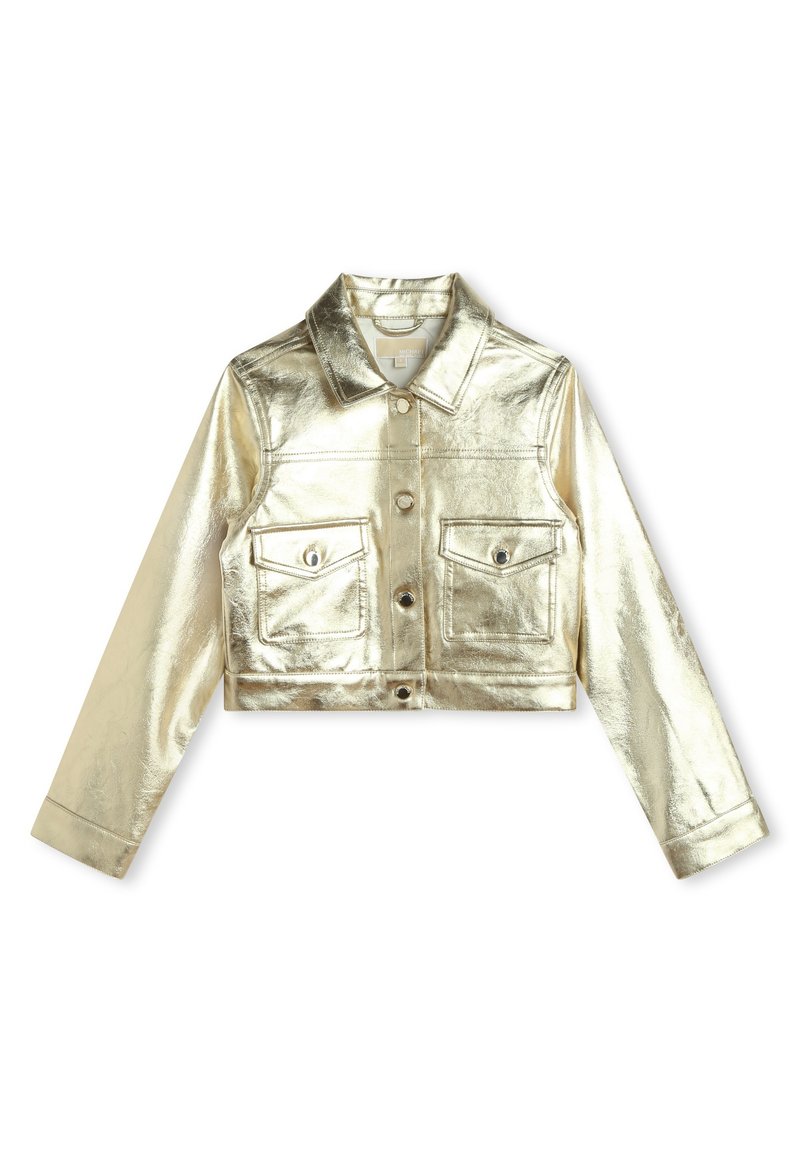 Michael Kors Kids Imitatieleren jas beige Michael Kors Kids Imitatieleren jas beige