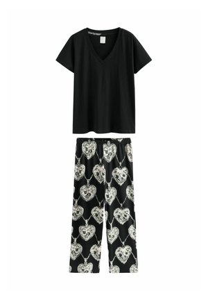 REGULAR FIT - SHORT SLEEVE SET - Nachtwäsche Set - monochrome heart