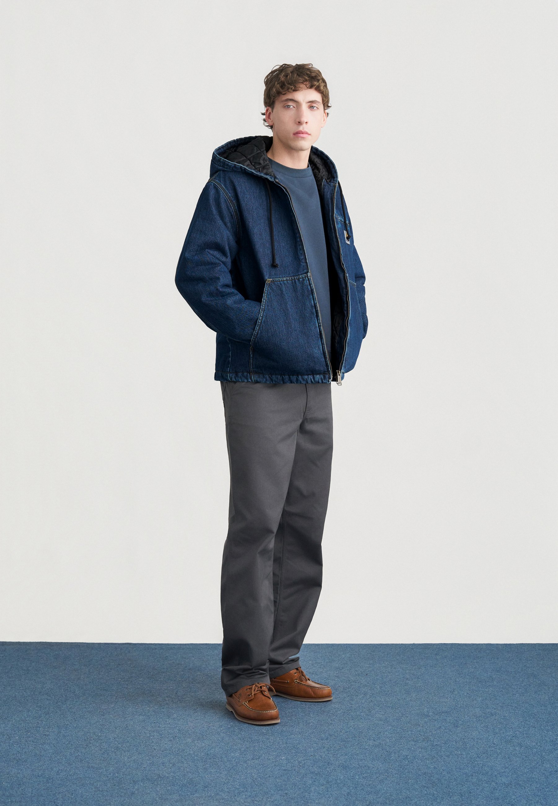 Carhartt WIP CLEVELAND - Spijkerjas - blue stone washed/stoneblue