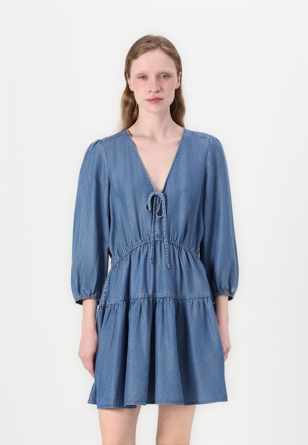 MINI DRESS - Denim dress - denim medium