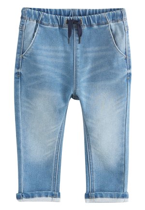 Next SUPER  PULL ON WITH STRETCH - Jeans Straight Leg - mid blue tint denim