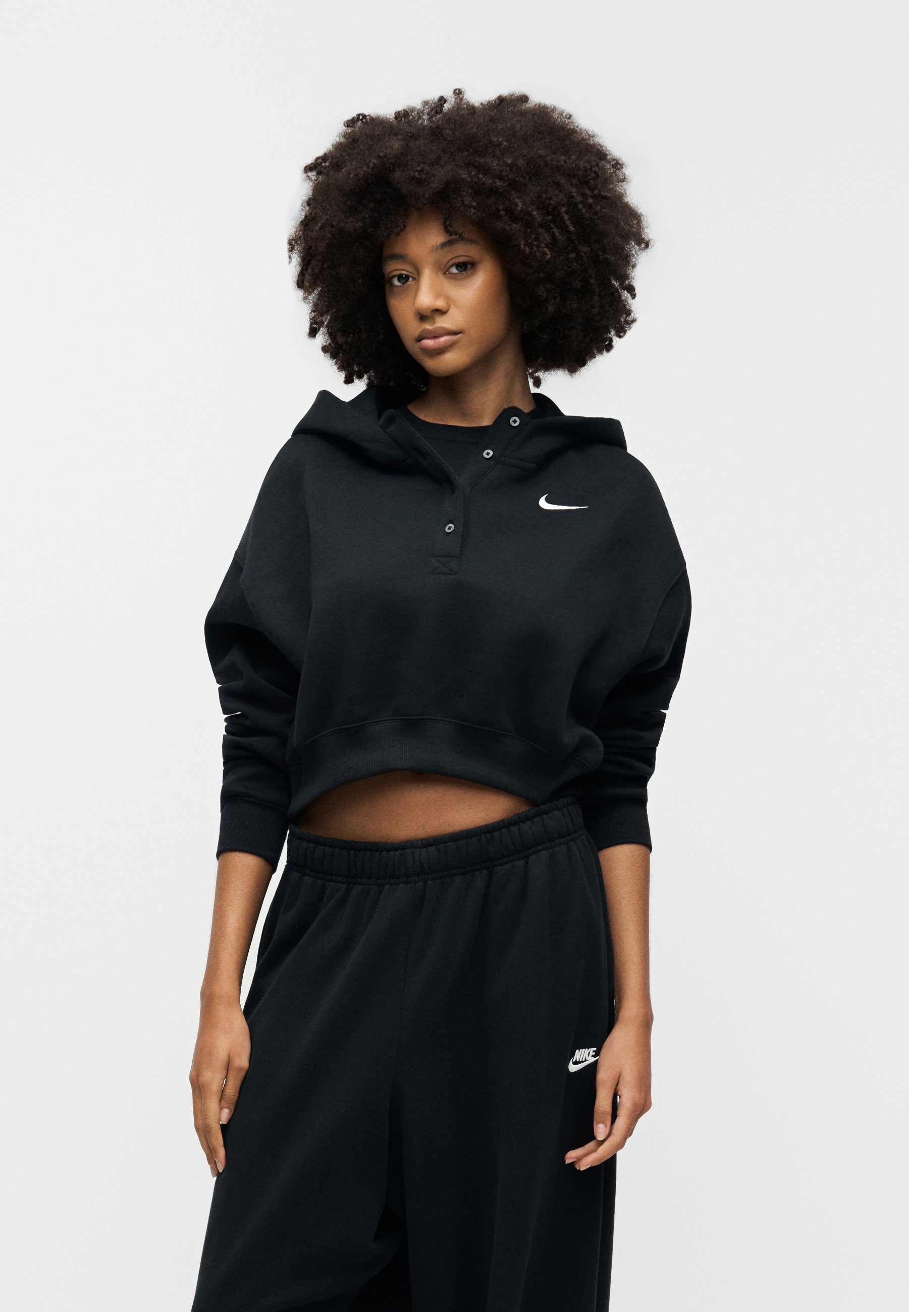 nike swoosh crop hoodie