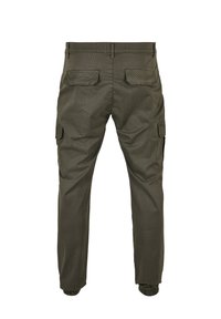 Urban Classics AOP GLENCHECK CARGO JOG PANTS - Cargobyxor - olive