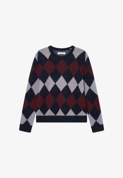 WOOD WOOD WWJAN CREW NECK - Pullover - decadent gray check