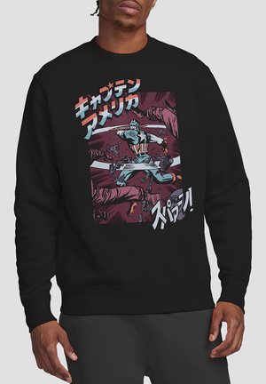 MARVEL CAPTAIN AMERICA RETRO JAPANESE STRIKE - Sweatshirt - black