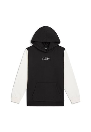 Mikina s kapucňou - black out colour block