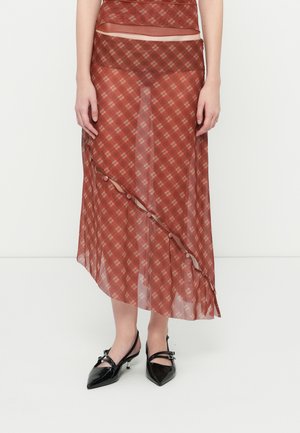 RETRO CHECK SKIRT - sukňa v tvare A - multi-coloured