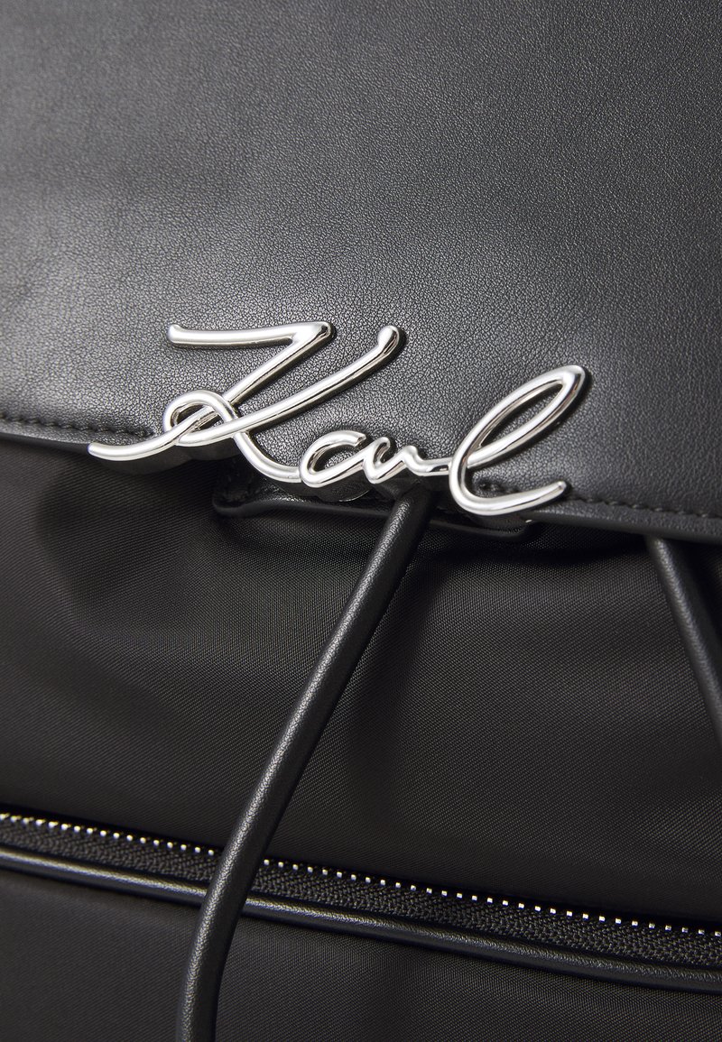 Karl Lagerfeld Black Backpack with Silver Logo Accent Karl Lagerfeld Black Backpack with Silver Accents main image 3
