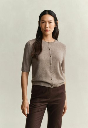 GANT, Cardigan - dk sand melange