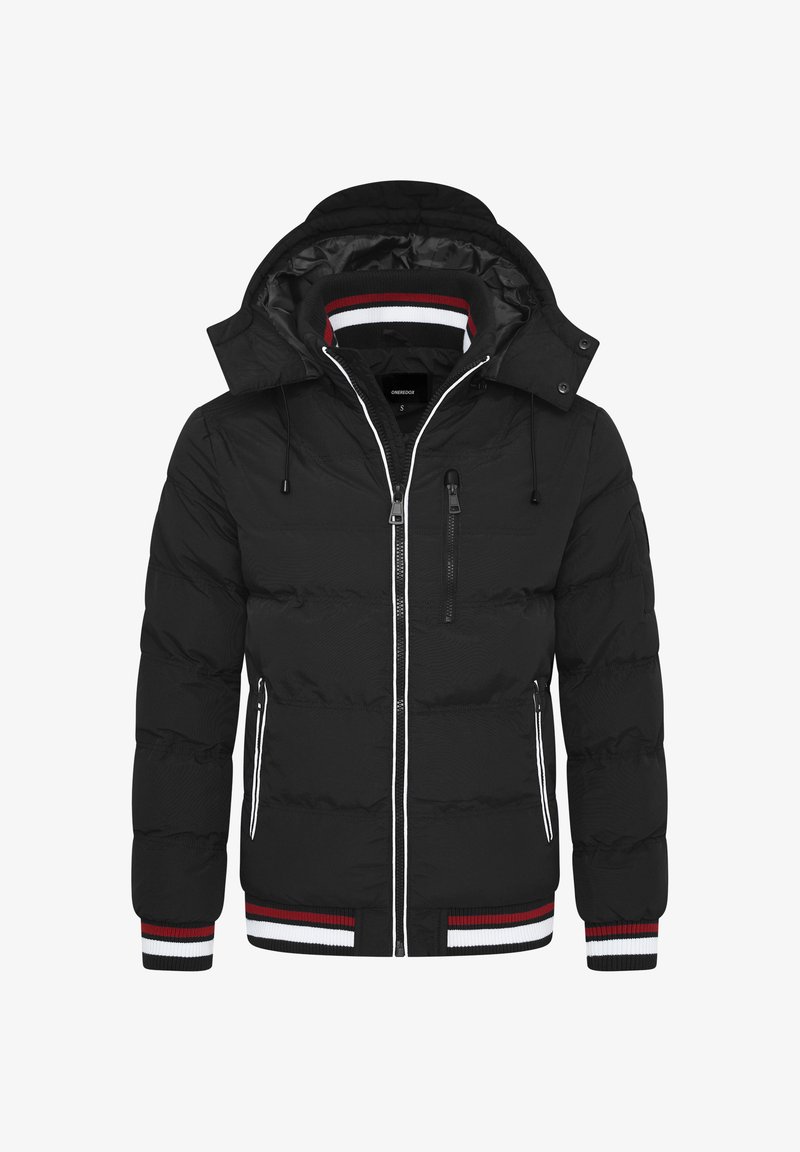 One Redox Winterjacke - black red
