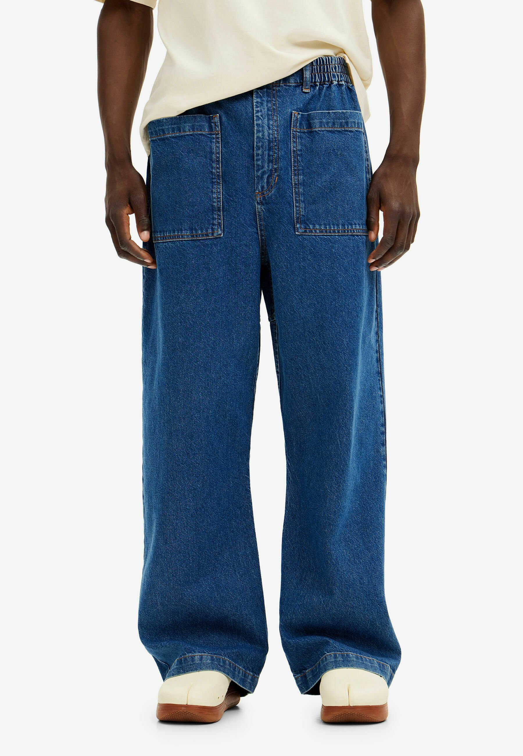 Jeans Per Ragazzi Desigual Denim_AIK - Blu, Vita Media Con Coulisse, Compo Cotone Ed Elastan