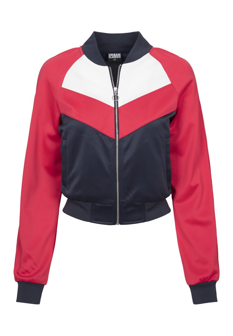 Urban Classics - SHORT RAGLAN TRACK  - Chaquetas bomber - navy fire red white, Ampliar