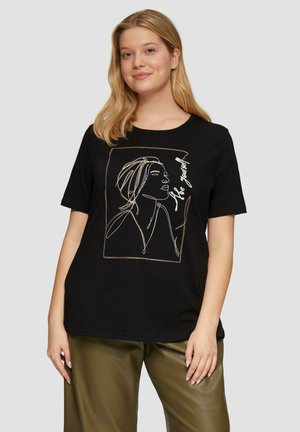 T-shirt imprimé - schwarz