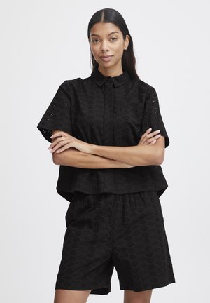 BYFENNI CROPPED BLOUSE - Skjortebluser - black