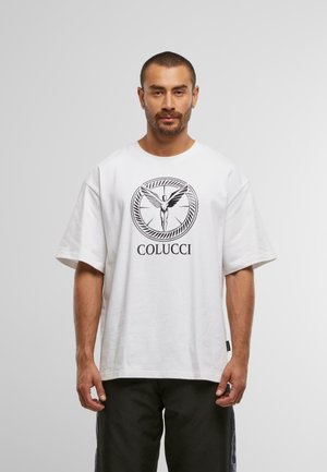 LOGO IKARUS CIRCLE - T-shirt imprimé - white/black