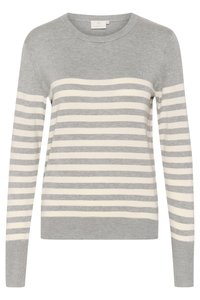 Pullover - grey melange turtledove stripe