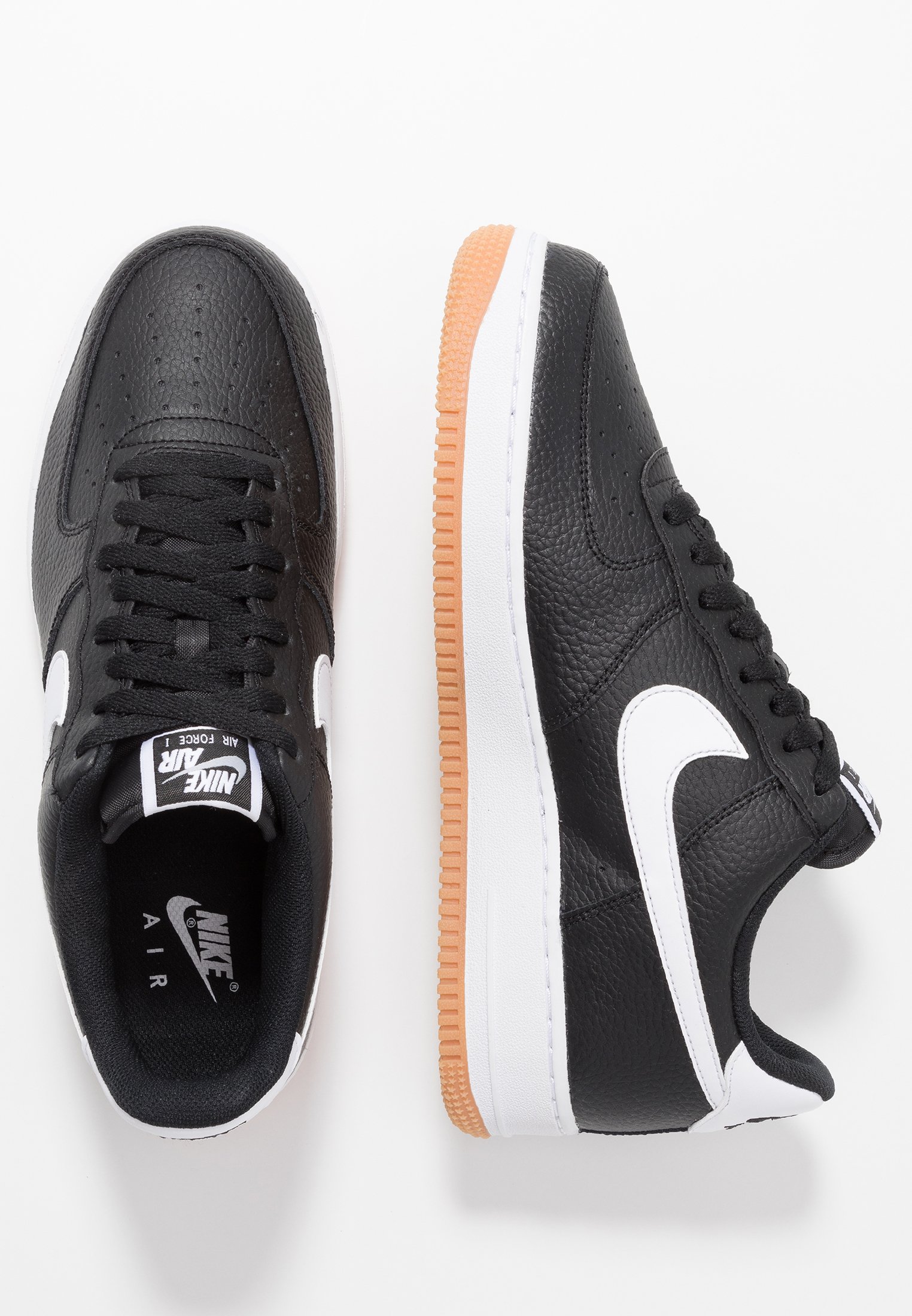 nike air force 1 black white wolf grey