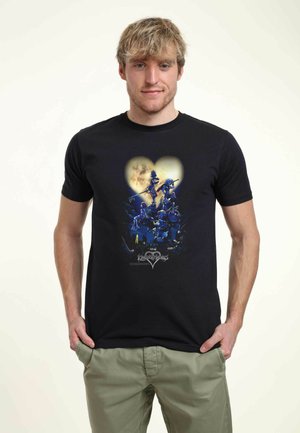 KINGDOM HEARTS POSTER LOGO - T-shirt print - navy blue