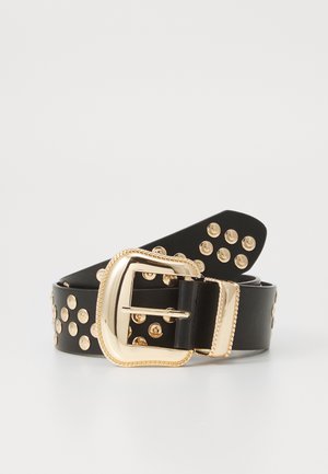 ONLPHOEBE STUDDED BELT - Cinturón - black/light gold-coloured