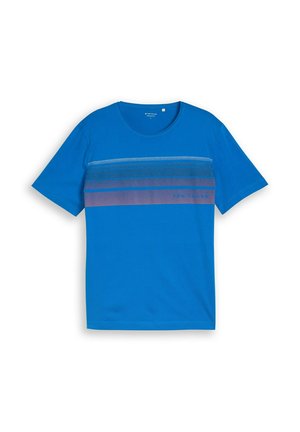 TOM TAILOR, TOM TAILOR T-SHIRT T-SHIRT MIT PRINT AUF DER BRUST - T-shirts print - surf blue
