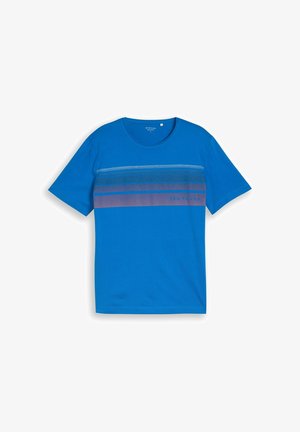 TOM TAILOR, TOM TAILOR T-SHIRT T-SHIRT MIT PRINT AUF DER BRUST - T-shirt con stampa - surf blue