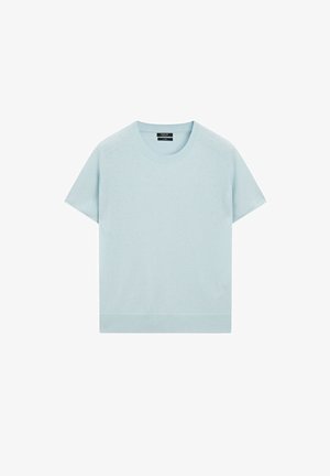 Massimo Dutti, T-Shirt basic - light blue