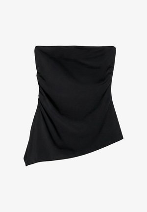 PULL&BEAR, ASYMMETRIC STRAPLESS - TOP - Top - black