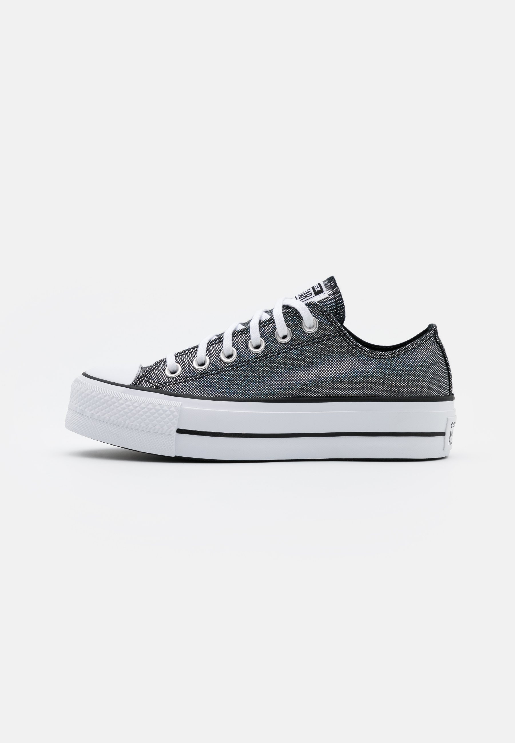 converse argento basse