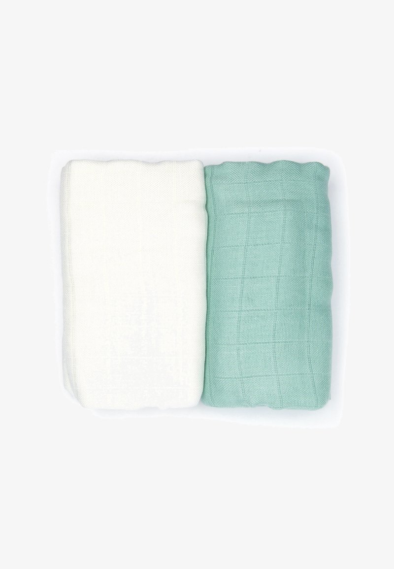 Les Enfants 2PACK - Muslin blanket - green and white