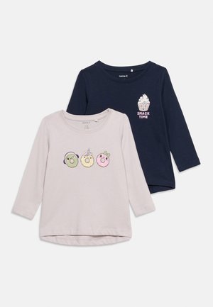 NMFVIOLET LOOSE 2 PACK - Top s dlhým rukávom - navy blazer/lilac marble