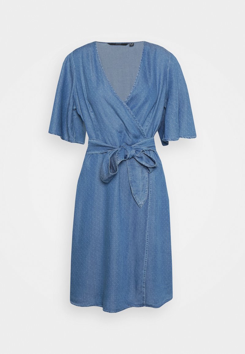 Damen Freizeitkleider | Vero Moda Tall VMLILIANA WRAP DRESS Jeanskleid medium blue denim/blue denim - IO28217 Damen Freizeitkleider | Vero Moda Tall VMLILIANA WRAP DRESS Jeanskleid medium blue denim/blue denim - IO28217
