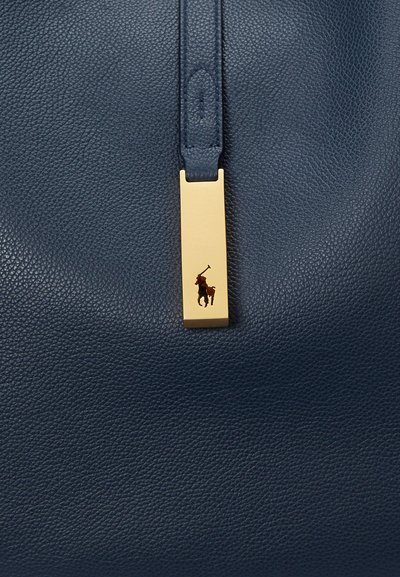 Polo Ralph Lauren POLO ID LEATHER LARGE TOTE - Geantă de pânză - marine navy