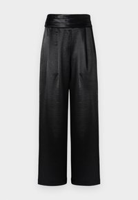 LEAH WIDE LEG - Hlače - jet black