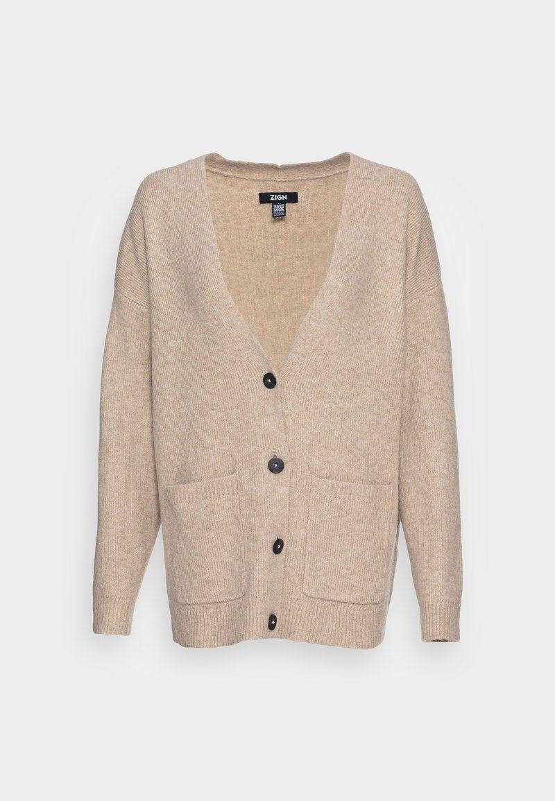 Damen Strickjacken | Zign REDEZIGN Strickjacke mottled beige/beige-meliert - AC95532 Damen Strickjacken | Zign REDEZIGN Strickjacke mottled beige/beige-meliert - AC95532