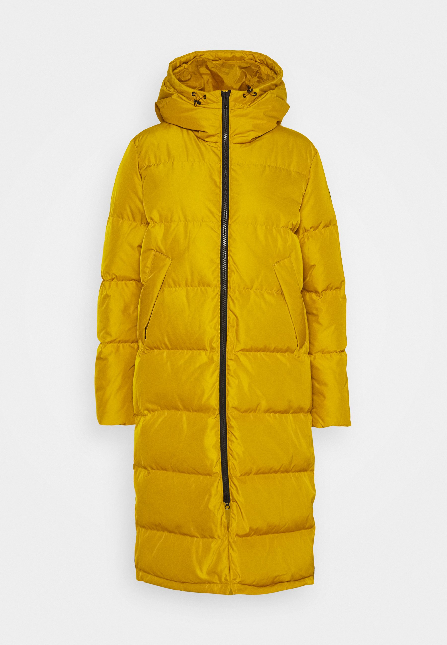 bianca mustard hooded coatigan