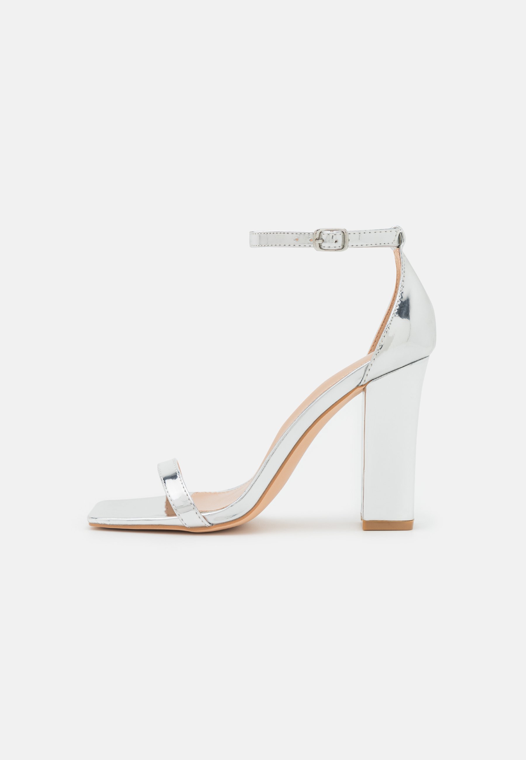 silver high heels uk