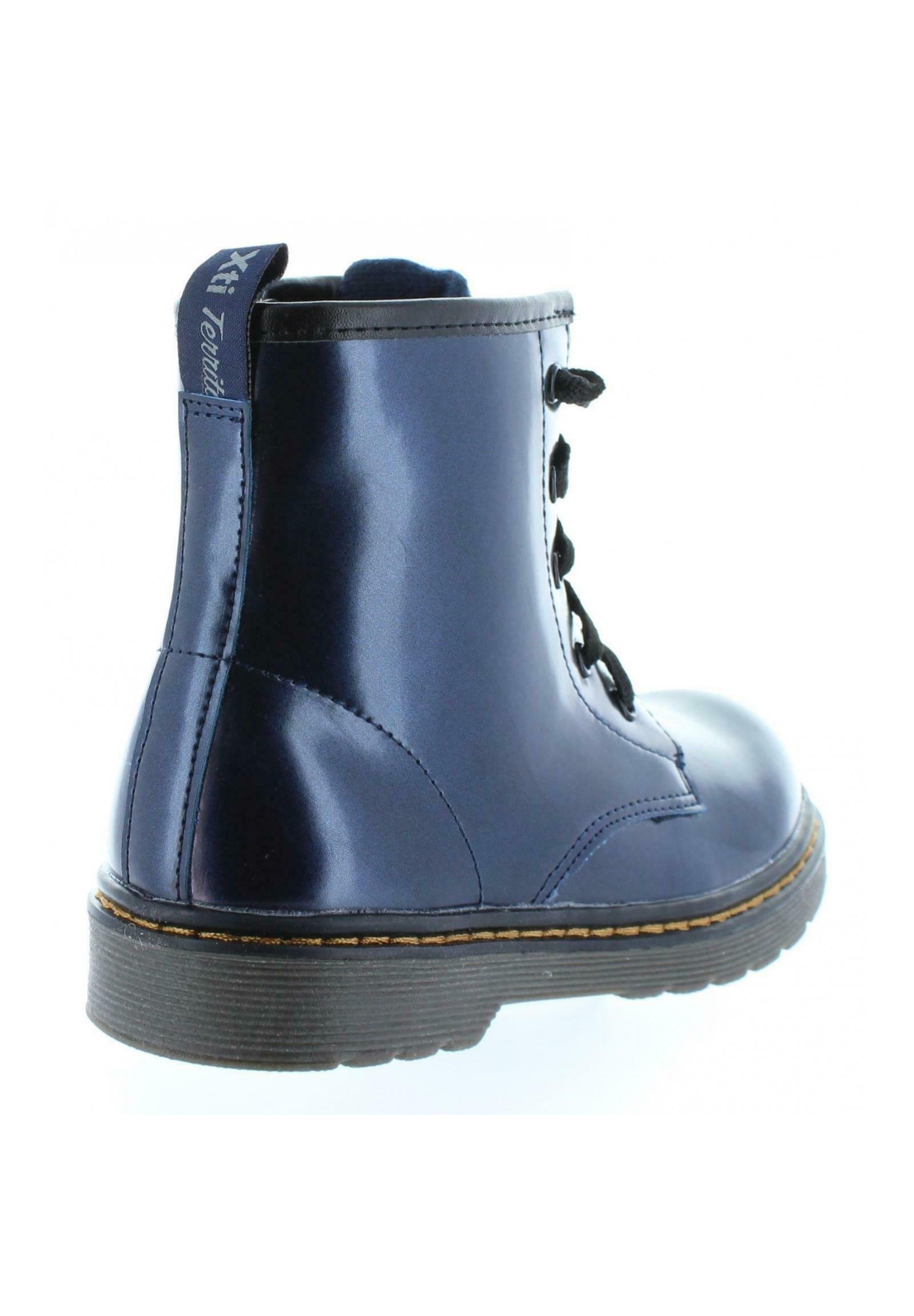 XTI Botines con cordones - metalizado navy/azul marino - Zalando.es