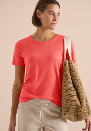 Cecil, BASIC T-SHIRT MIT RUNDHALS - T-shirt basique - shiny coral