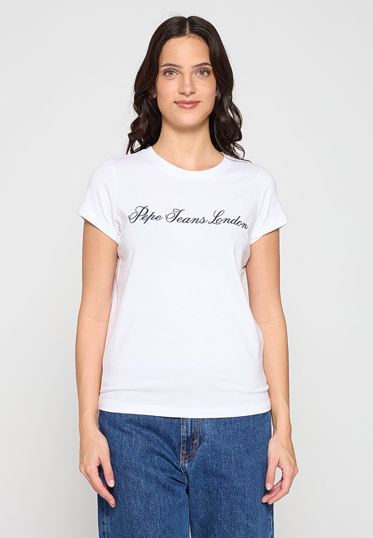 Pepe Jeans T-shirt print wit Pepe Jeans T-shirt print wit