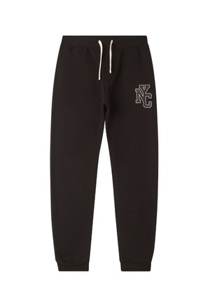 CON COULISSE E STAMPA - Pantaloni sportivi - nero
