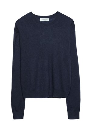 EXTRA SOFT TEXTURE SWEATER - Pullover - mottled dark blue